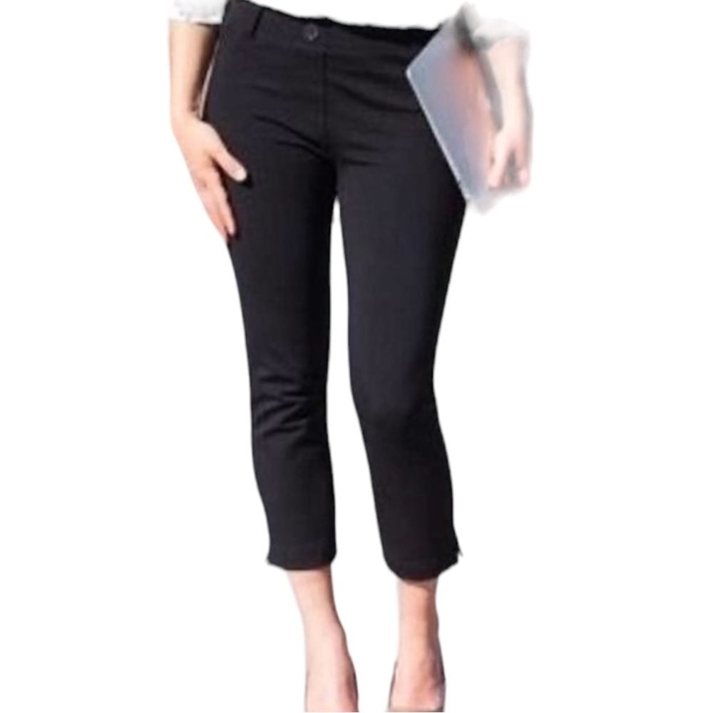 Betabrand Black Classic Crop Dress Pants Yoga Pants